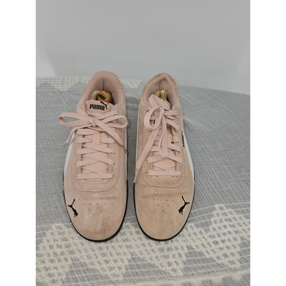 Puma Bella Suede Low Top Sneakers Pink White 380663-02 Womens 8.5